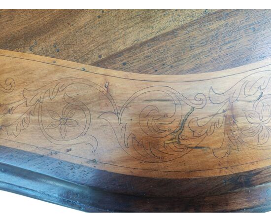 Unique inlaid Emiliano "Priest's Hat" Table