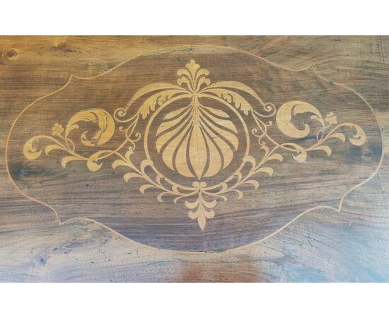 Unique inlaid Emiliano "Priest's Hat" Table