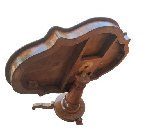 Unique inlaid Emiliano "Priest's Hat" Table