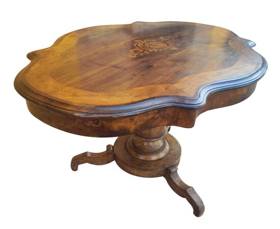 Unique inlaid Emiliano "Priest's Hat" Table