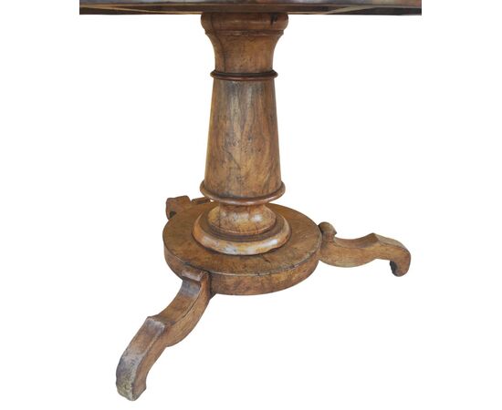 Unique inlaid Emiliano "Priest's Hat" Table