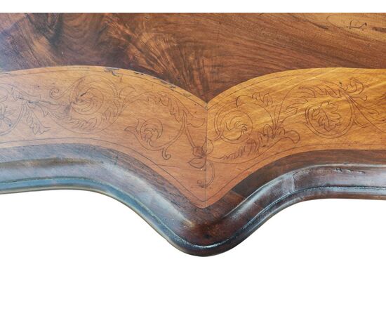 Unique inlaid Emiliano "Priest's Hat" Table