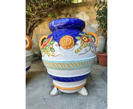  Giara in Terracotta Orcio Toscano Dipinto