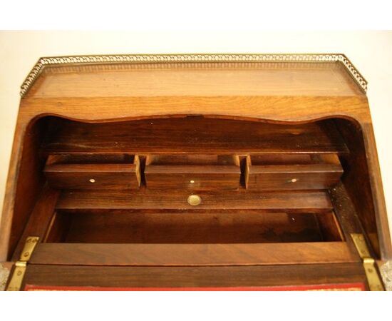 Antique French drop-front desk from the 1800s, Louis XV style