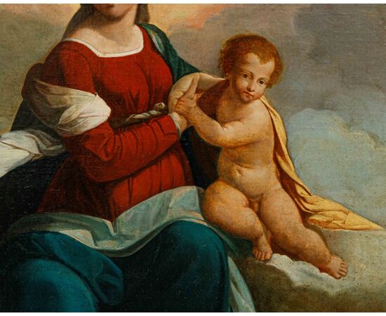 19th century, after Benvenuto Tisi da Garofalo, known as Il Garofalo (Canaro or Garofalo, 1476 or 1481 – Ferrara, 1559), Madonna in glory with Child