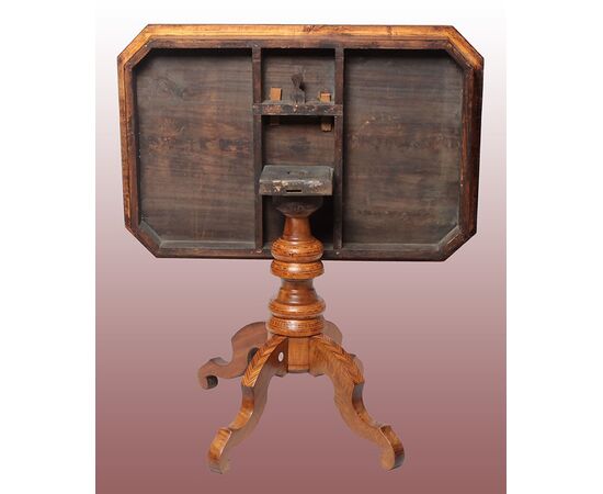 1800s Italian Sorrento table with a stunning inlay depicting a man driving a horse-drawn chariot.