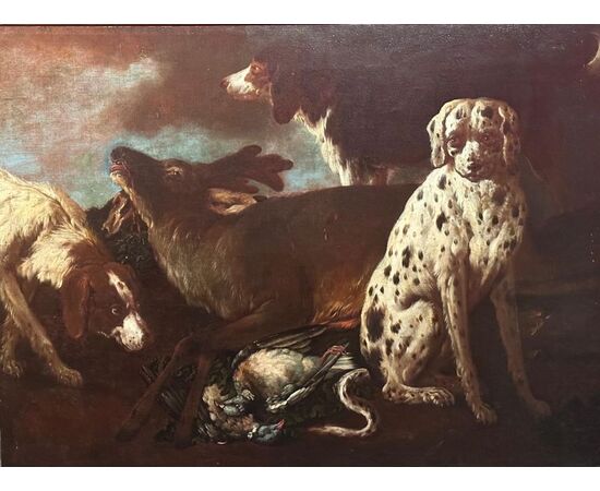 Brandi Domenico 1684-1736, Hunting dogs and deer