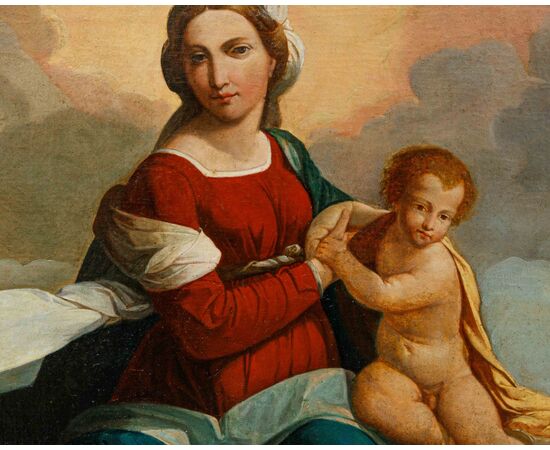 19th century, after Benvenuto Tisi da Garofalo, known as Il Garofalo (Canaro or Garofalo, 1476 or 1481 – Ferrara, 1559), Madonna in glory with Child