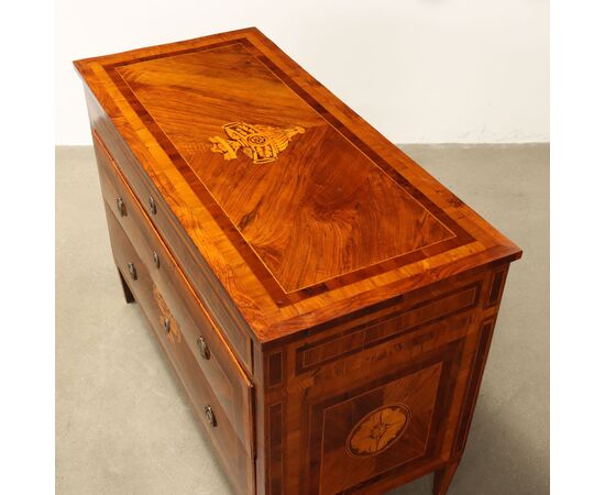 Pair of Neoclassical Chests of Drawers, Italy, Last Quarter of the 18th Century