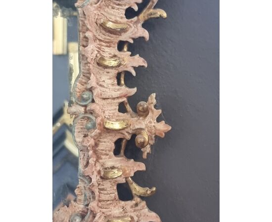 Specchiera veneziana intagliata, laccata e dorata - Seconda metà del XIX secolo