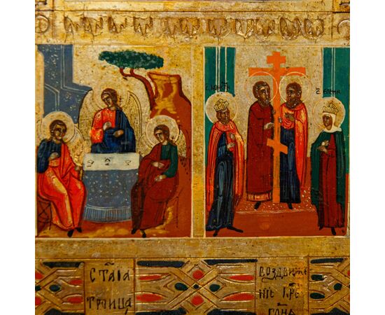 Russia, 19th century, Icon depicting the Twelve Great Feasts