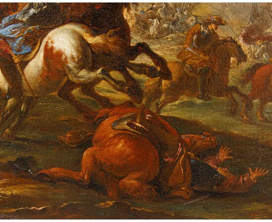 Workshop of Francesco Monti, known as il Brescianino (Brescia, 1646 – Piacenza, 1703), Pair of battle scenes