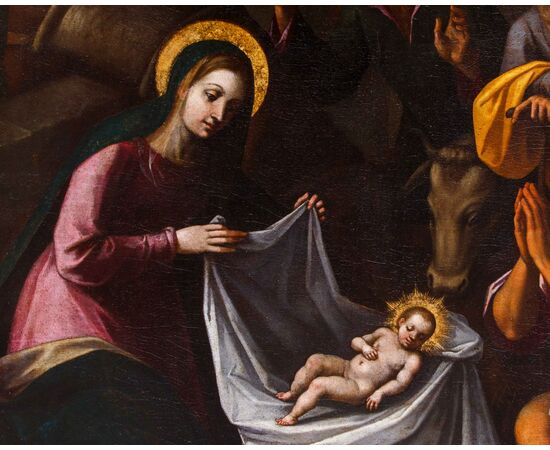 Nordic artist active in Italy, last quarter of the 16th century, Adoration of the Shepherds