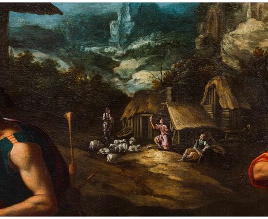 Nordic artist active in Italy, last quarter of the 16th century, Adoration of the Shepherds