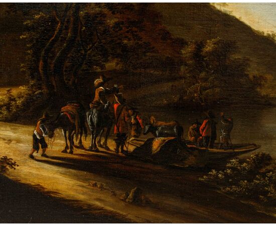17th century, Landscape with figures