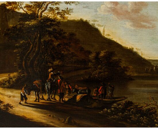 17th century, Landscape with figures