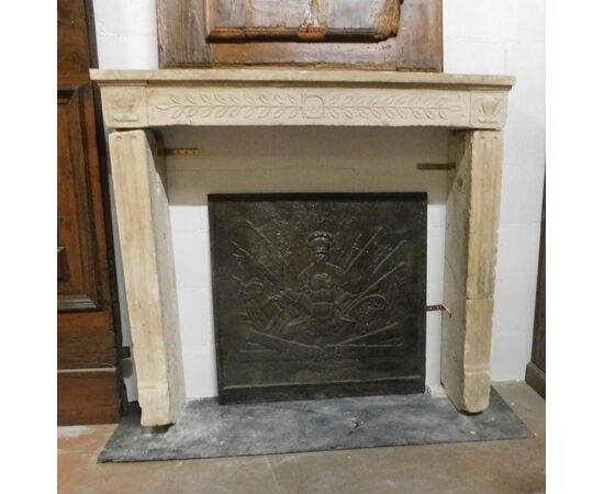 chp173 neoclassical stone fireplace meas. width cm 114 xh 107 cm x prof. 54     