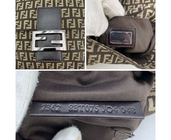 FENDI Borsa a Tracolla in Tela Col. Marrone FF S