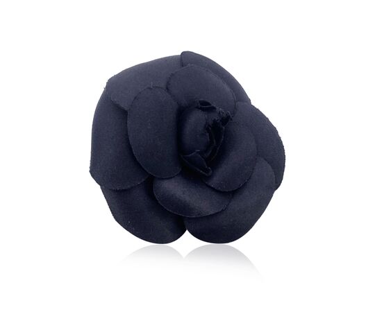 CHANEL Spilla Vintage in Tela Col. Nero Camelia
