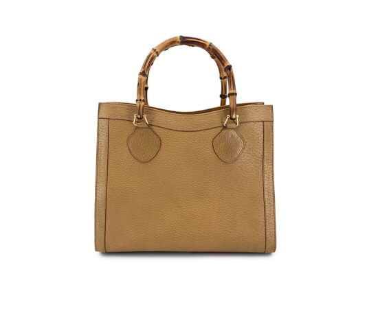 GUCCI Borsa Shopper in Pelle Col. Beige Diana Bamboo M