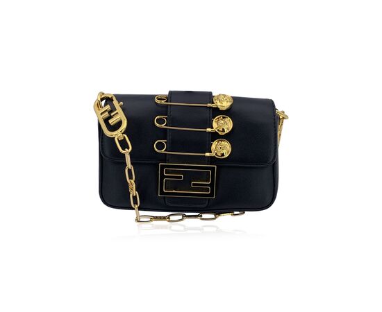 FENDACE Borsa a Mano in Pelle Col. Nero Baguette S