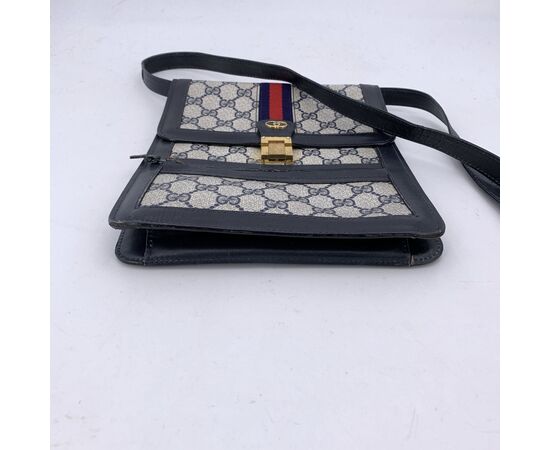GUCCI Borsa a Tracolla Vintage in Tela Col. Blu Ophidia S