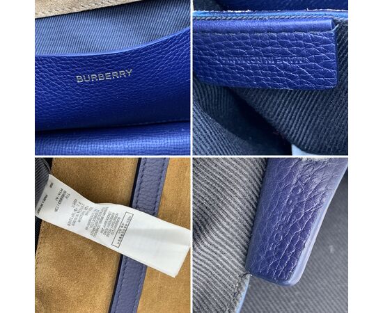 BURBERRY Borsa a Tracolla in Pelle Col. Blu Macken M