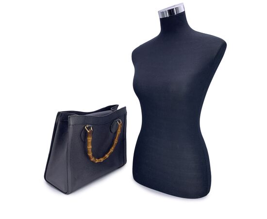 GUCCI Borsa Shopper Vintage in Pelle Col. Grigio Diana Bamboo M