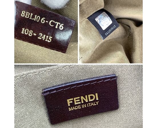 FENDI Borsa a Mano in Tela Col. Rosa FF M
