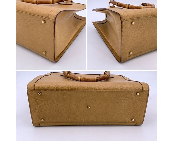 GUCCI Borsa Shopper in Pelle Col. Beige Diana Bamboo M
