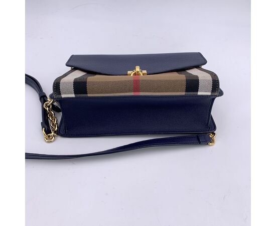 BURBERRY Borsa a Tracolla in Pelle Col. Blu Macken M