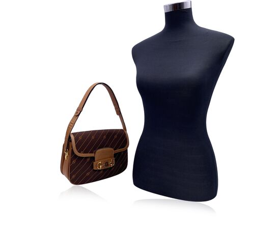 GUCCI Borsa a Tracolla Vintage in Tela Col. Marrone S