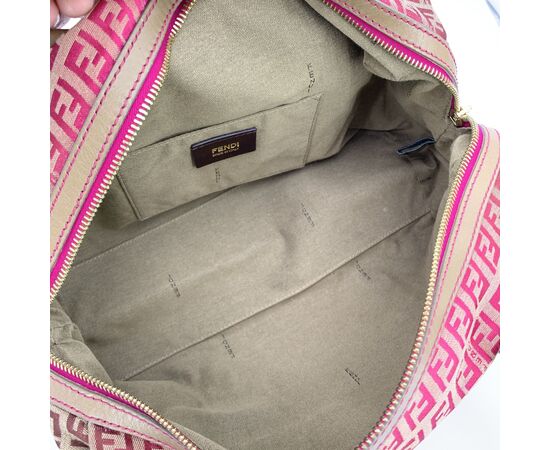 FENDI Borsa a Mano in Tela Col. Rosa FF M