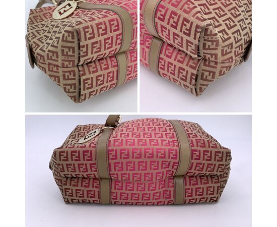 FENDI Borsa a Mano in Tela Col. Rosa FF M