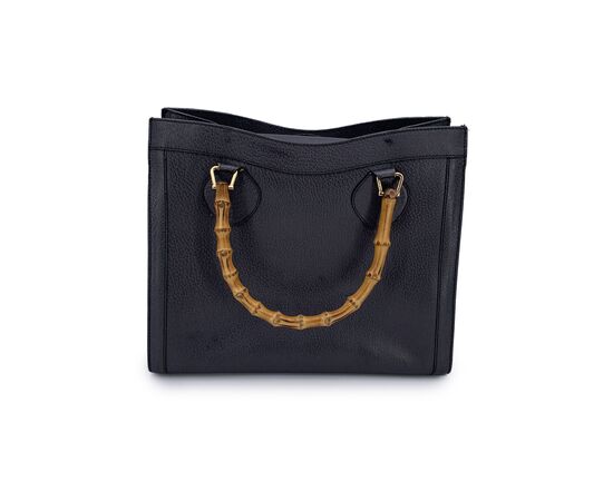 GUCCI Borsa Shopper Vintage in Pelle Col. Grigio Diana Bamboo M