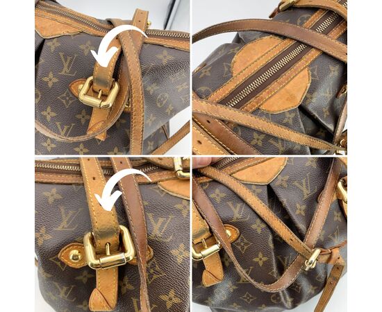 LOUIS VUITTON Borsa Shopper in Tela Col. Marrone Palermo M