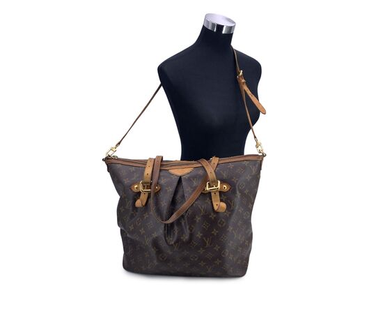 LOUIS VUITTON Borsa Shopper in Tela Col. Marrone Palermo M