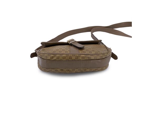PIERRE BALMAIN Borsa a Tracolla Vintage in Tela Col. Marrone M