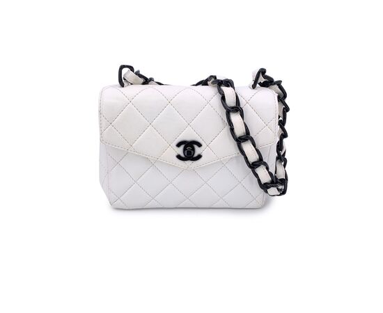 CHANEL Borsa a Tracolla Vintage in Pelle Col. Bianco Timeless/Classique S