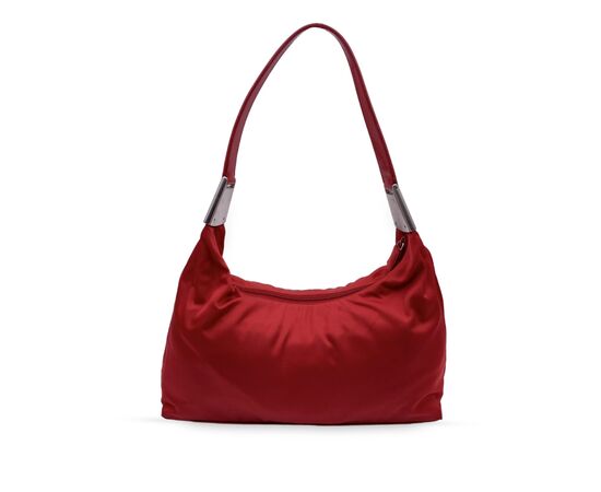PRADA Borsa Hobo in Tela Col. Rosso Tessuto M