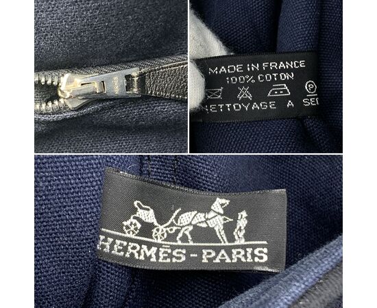 HERMES Borsa a Tracolla in Tela Col. Nero Fourre-Tout M
