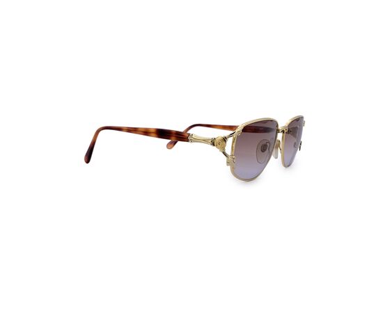 GIANNI VERSACE Occhiali da Sole Vintage in Metallo Col. Oro