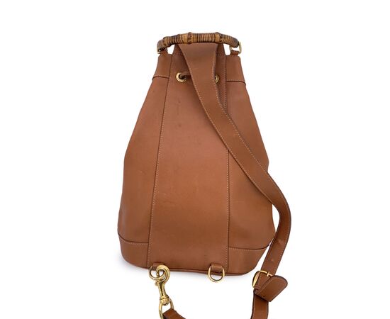 GUCCI Zaino Vintage in Pelle Col. Beige Bamboo M
