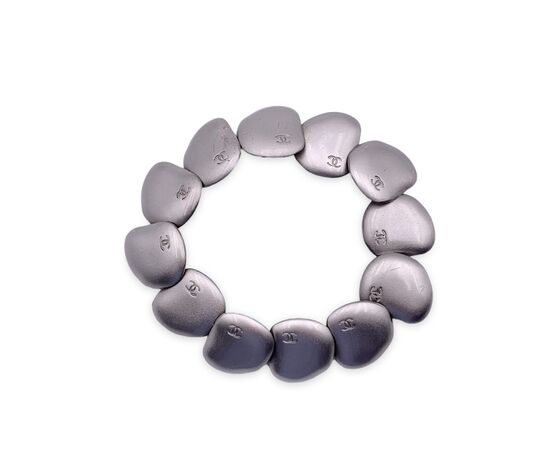 CHANEL Bracciale Vintage in Metallo Col. Argento CC