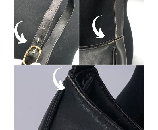 GUCCI Borsa a Tracolla Vintage in Pelle Col. Nero Ophidia M