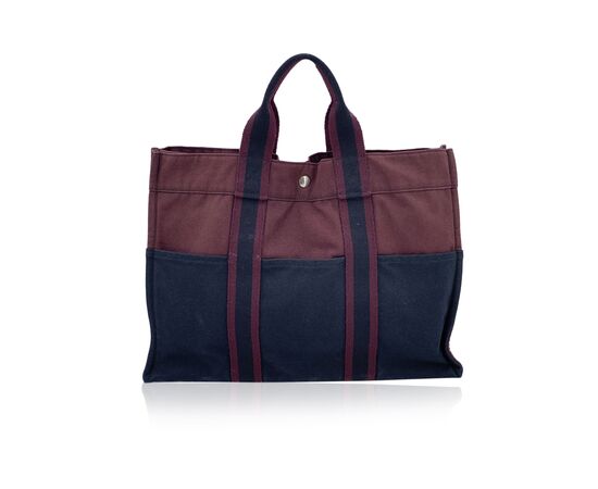 HERMES Borsa Shopper Vintage in Cotone Col. Nero Fourre-Tout M