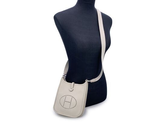 HERMES Borsa a Tracolla in Tela Col. Marrone Mini Evelyne S