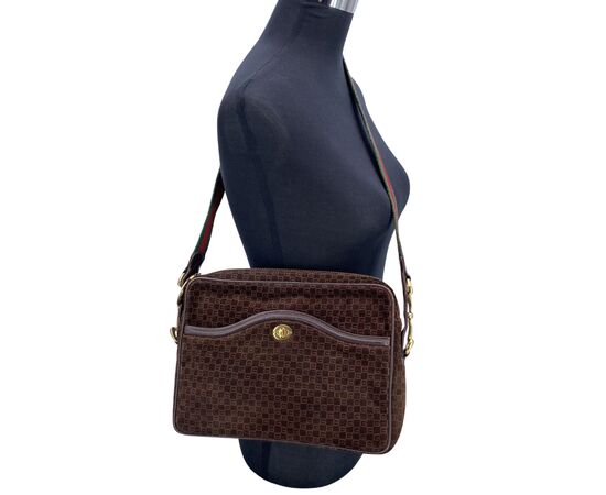 GUCCI Borsa a Tracolla Vintage in Camoscio Col. Marrone Ophidia M