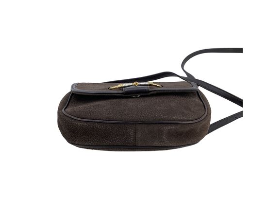 GUCCI Borsa a Tracolla Vintage in Pelle Col. Marrone Horsebit 1955 S