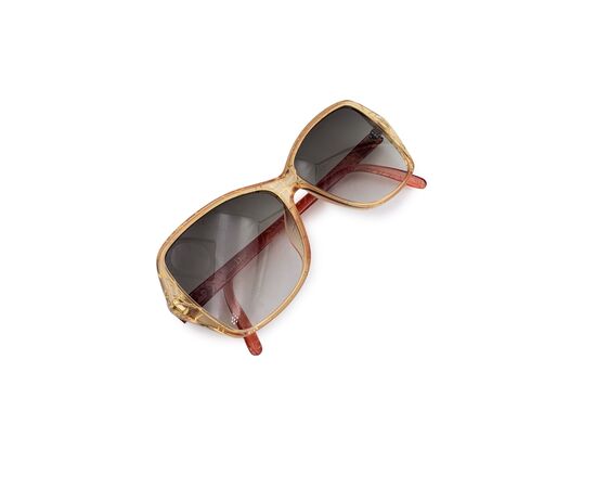 DIOR Occhiali da Sole Vintage in Acetato Col. Oro